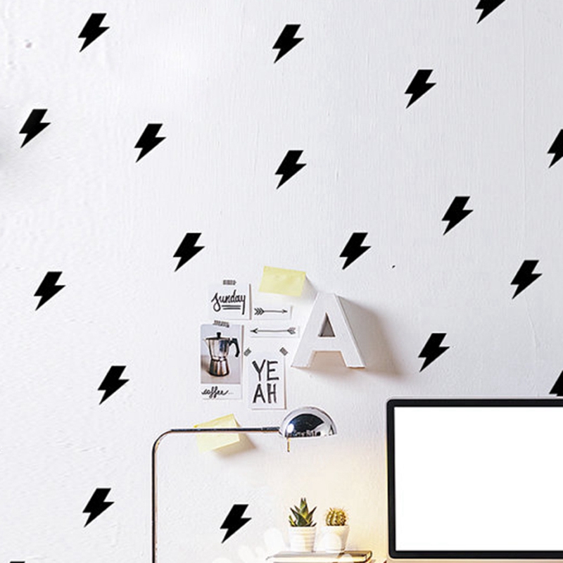 Lighting Mcqueen Decor - Tiny lightnings pattern wall decal ,Mini