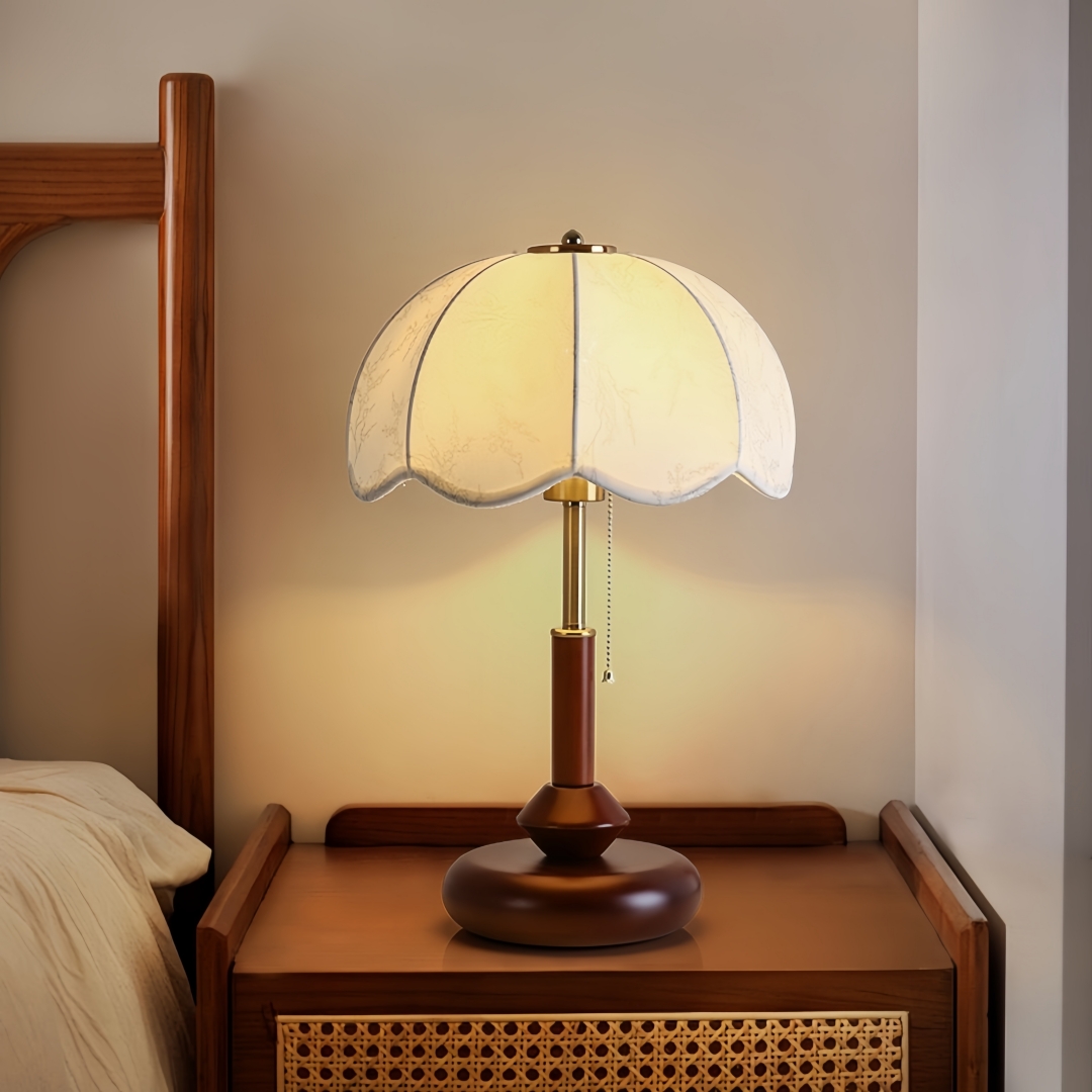 Lighting Decor For Room - Vintage Scalloped Dome Table Lamp for