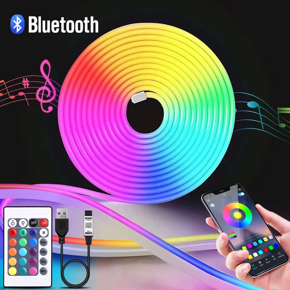 Lighting Decor For Room - 1-5m RGB LED Neon Strip Light