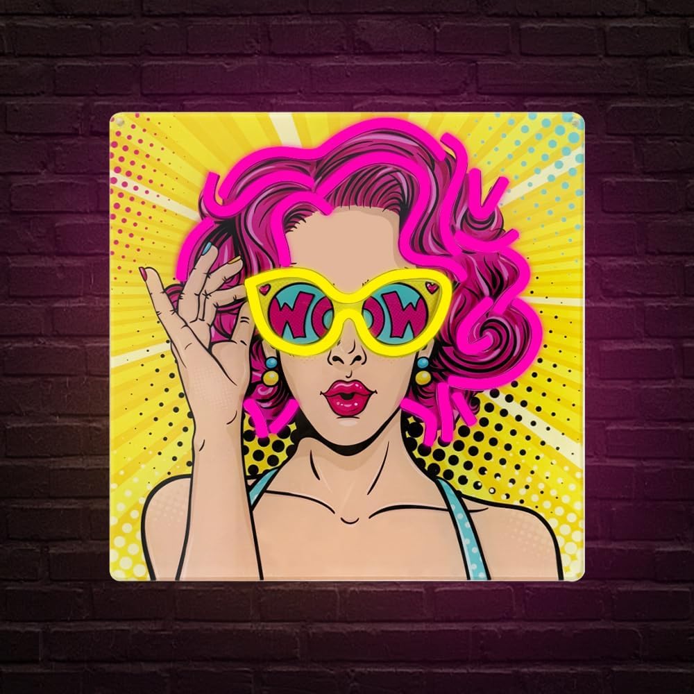 Wow Lady Neon Signs for Wall D - Lighting Decor Wow recension och pris