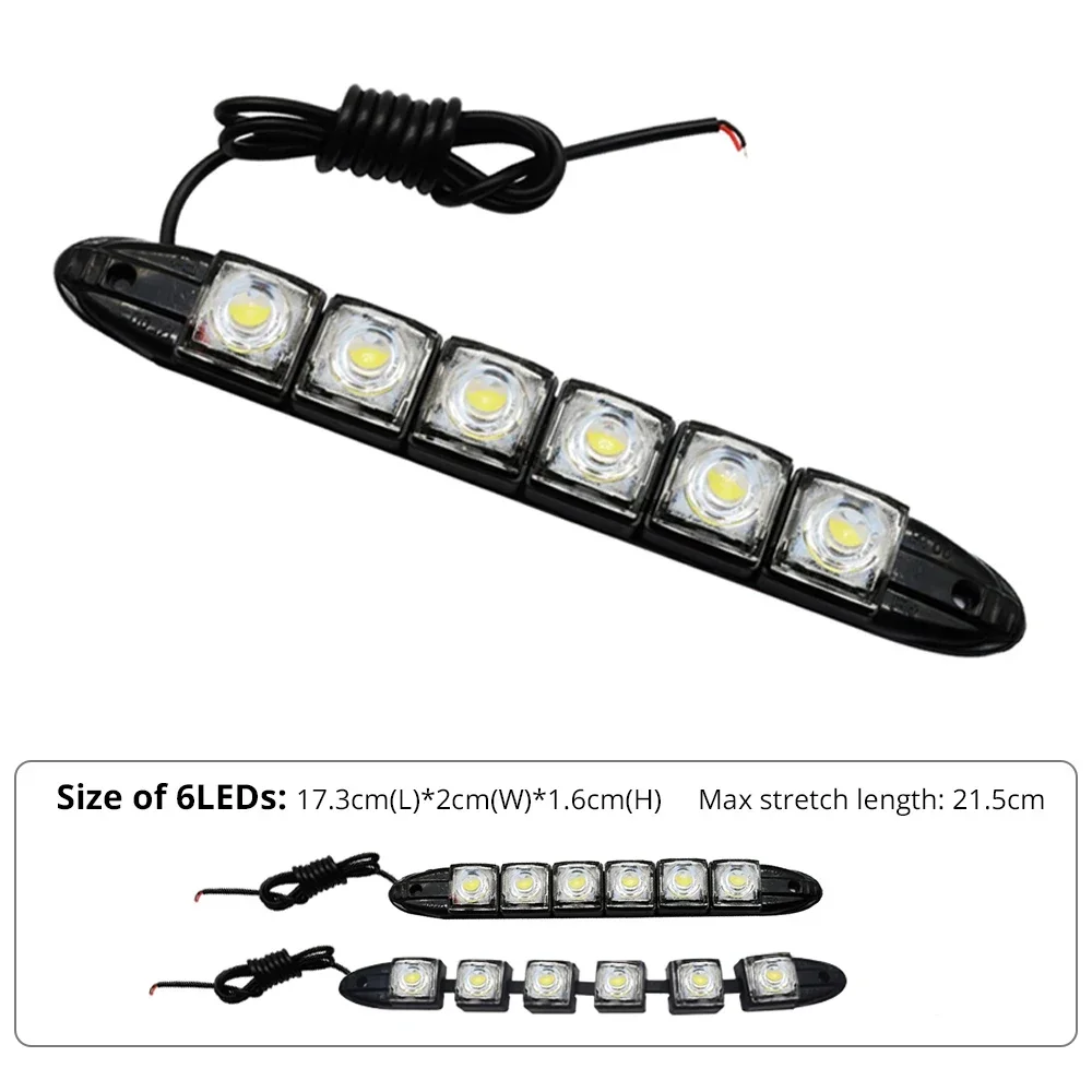 2PCS LED Waterproof DRL Light  - Ambient Led Strip recension och pris