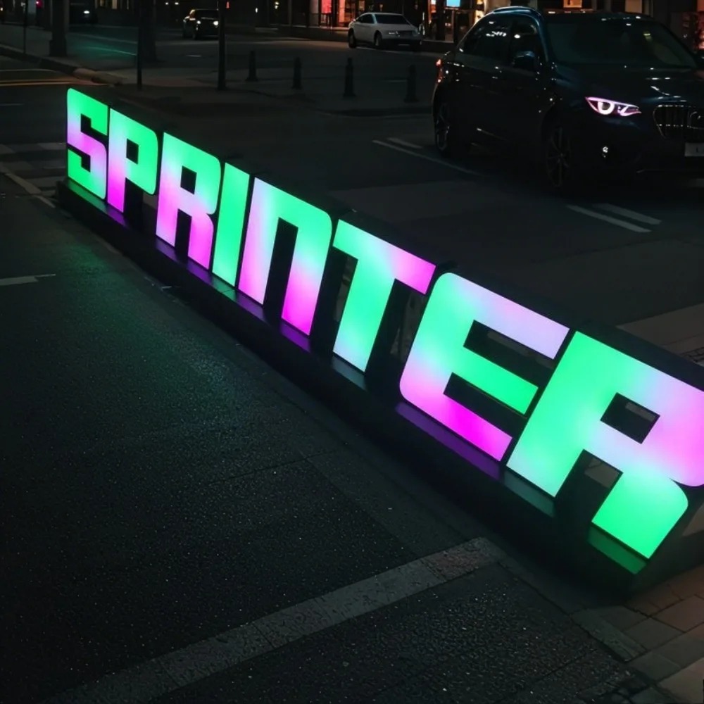 Custom RGB Metal LED Sign Wall - Lighting Decor Company recension och pris