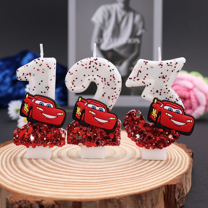 Cartoon 0-9 Digital Cake Decor - Lighting Mcqueen Decor recension och pris