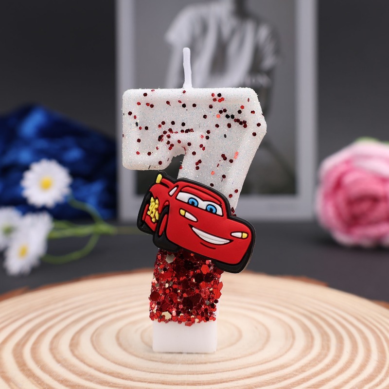 Cartoon 0-9 Digital Cake Decor - Lighting Mcqueen Decor recension och pris