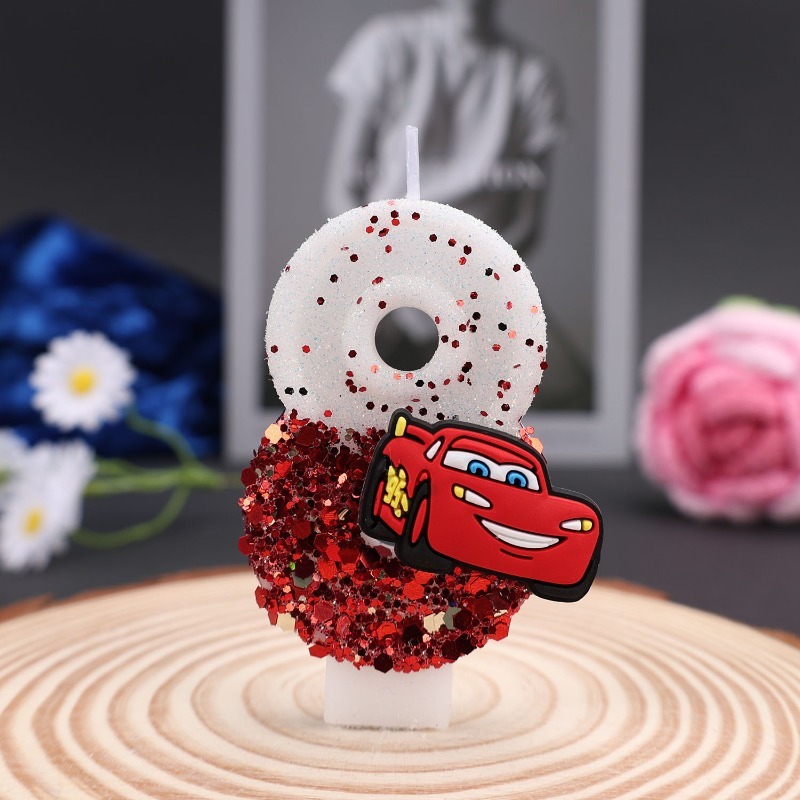 Cartoon 0-9 Digital Cake Decor - Lighting Mcqueen Decor recension och pris