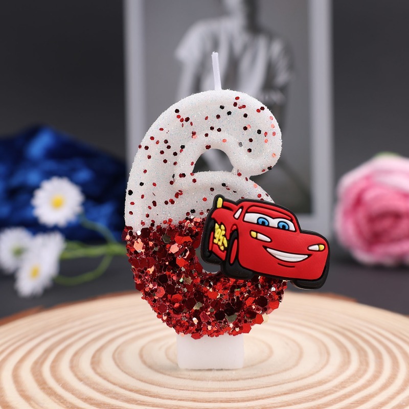Cartoon 0-9 Digital Cake Decor - Lighting Mcqueen Decor recension och pris