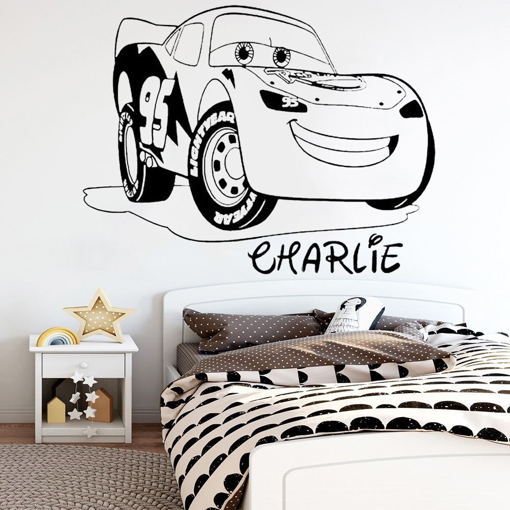 Personalised Name Wall Decals  - Lighting Mcqueen Decor recension och pris