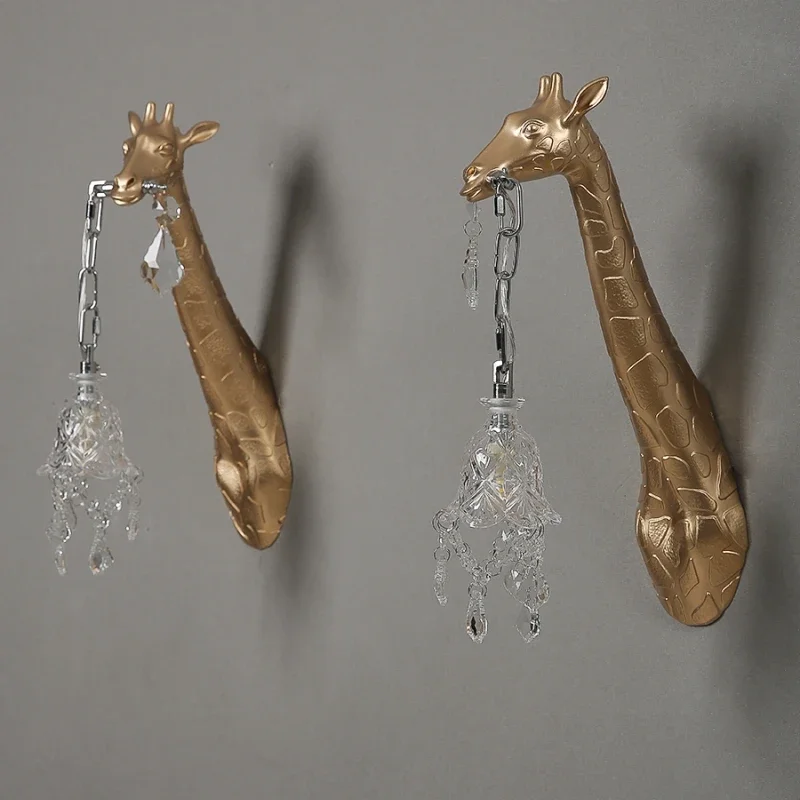 Modern Creative Resin Giraffe  - Foyer Lighting Wall Decor recension och pris