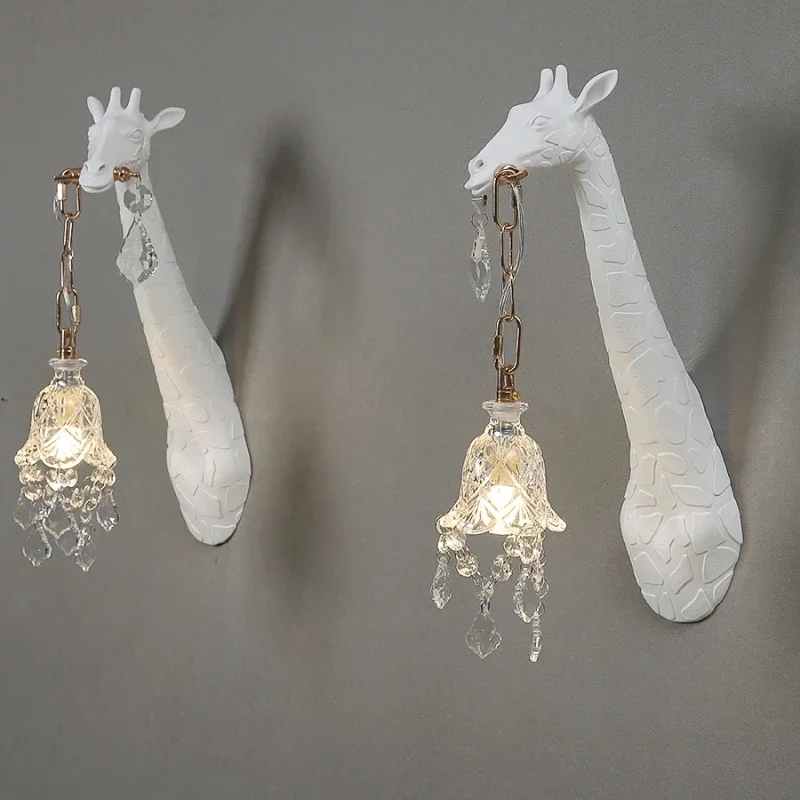 Modern Creative Resin Giraffe  - Foyer Lighting Wall Decor recension och pris