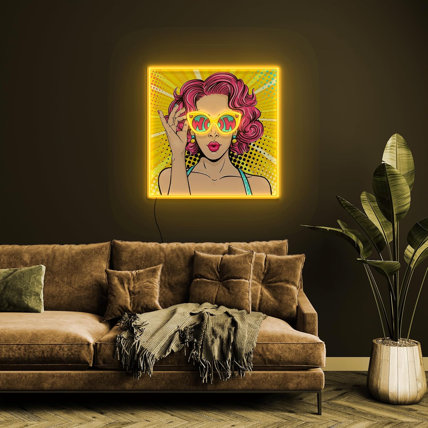 Wow Lady Uv Pop Neon Sign Comi - Lighting Decor Wow recension och pris