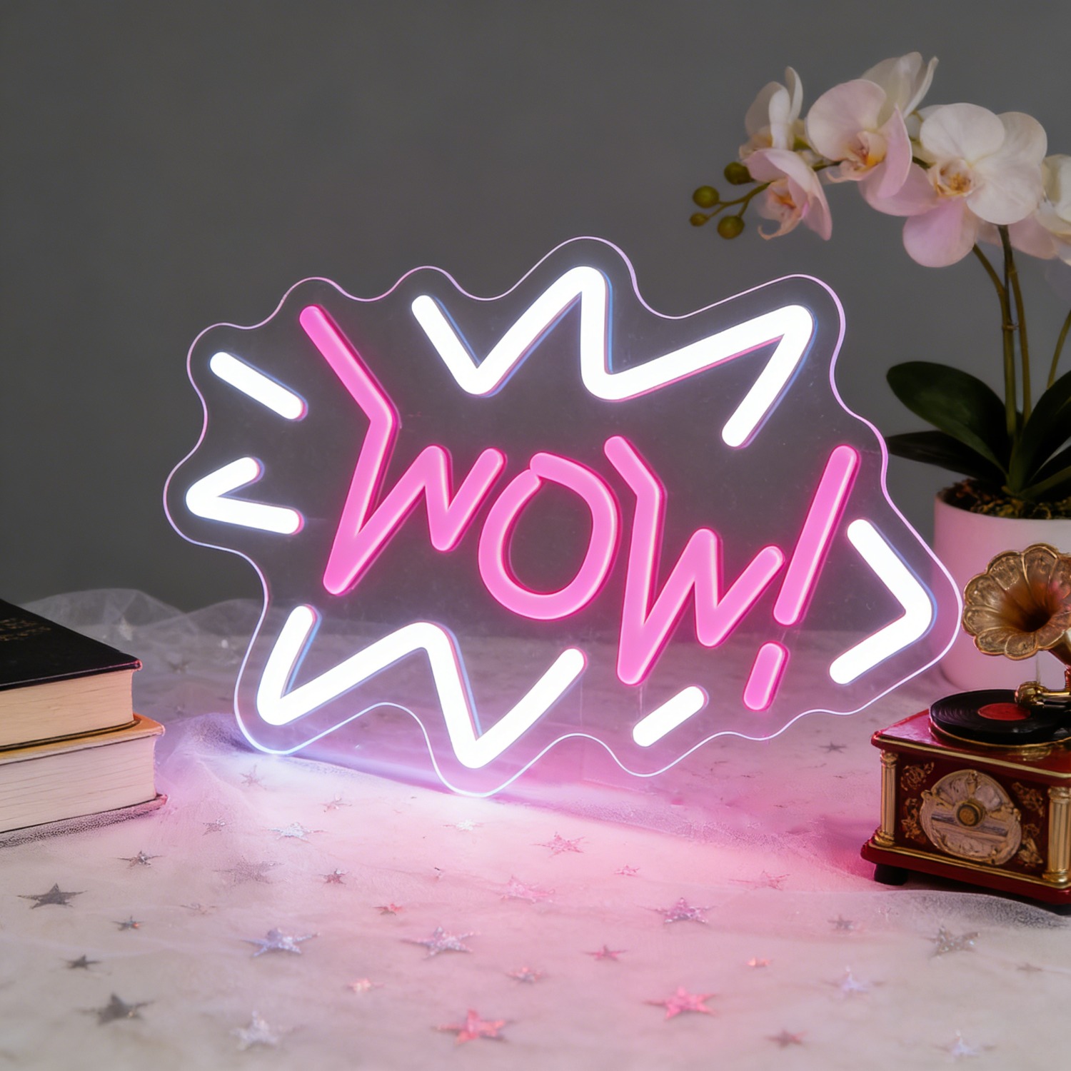 Wow Neon Sign LED Pop Art Marq - Lighting Decor Wow recension och pris
