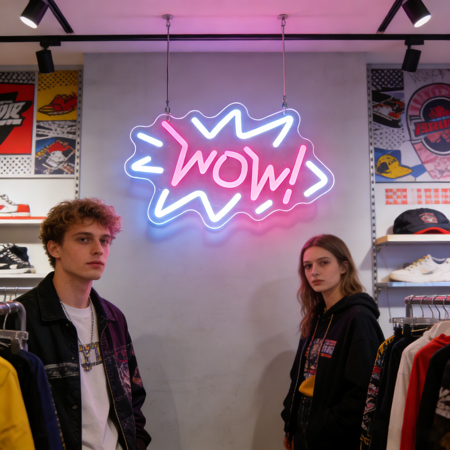 Wow Neon Sign LED Pop Art Marq - Lighting Decor Wow recension och pris