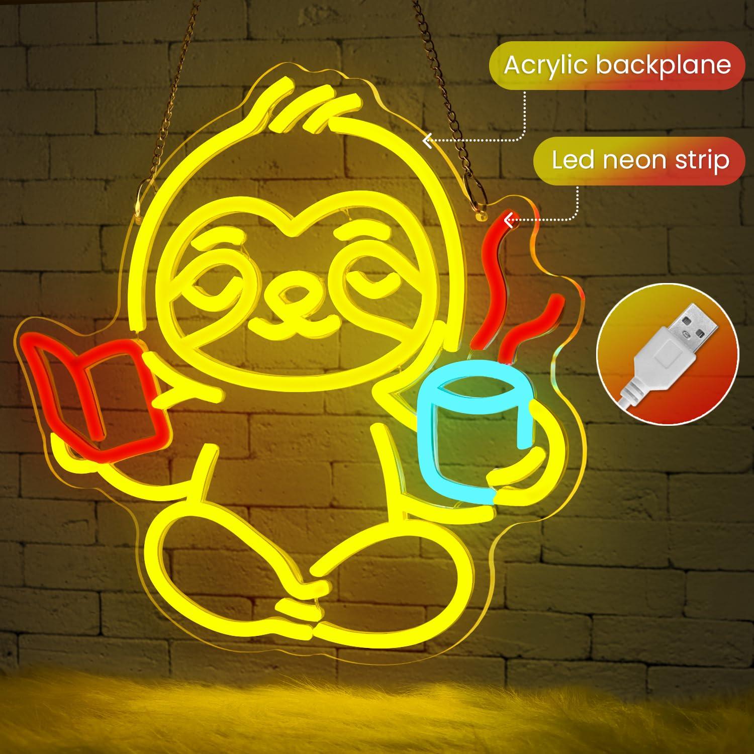 Sloth Neon Sign USB Dimmable L - Lighting Decor For Room recension och pris