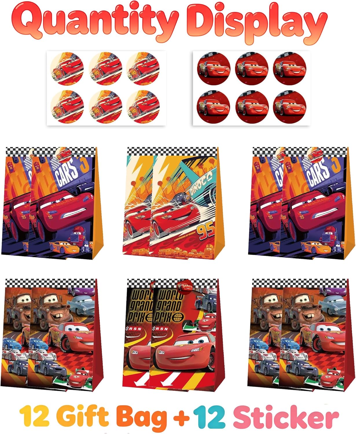 Cute Cars Party Favor Gift Bag - Lighting Mcqueen Decor recension och pris