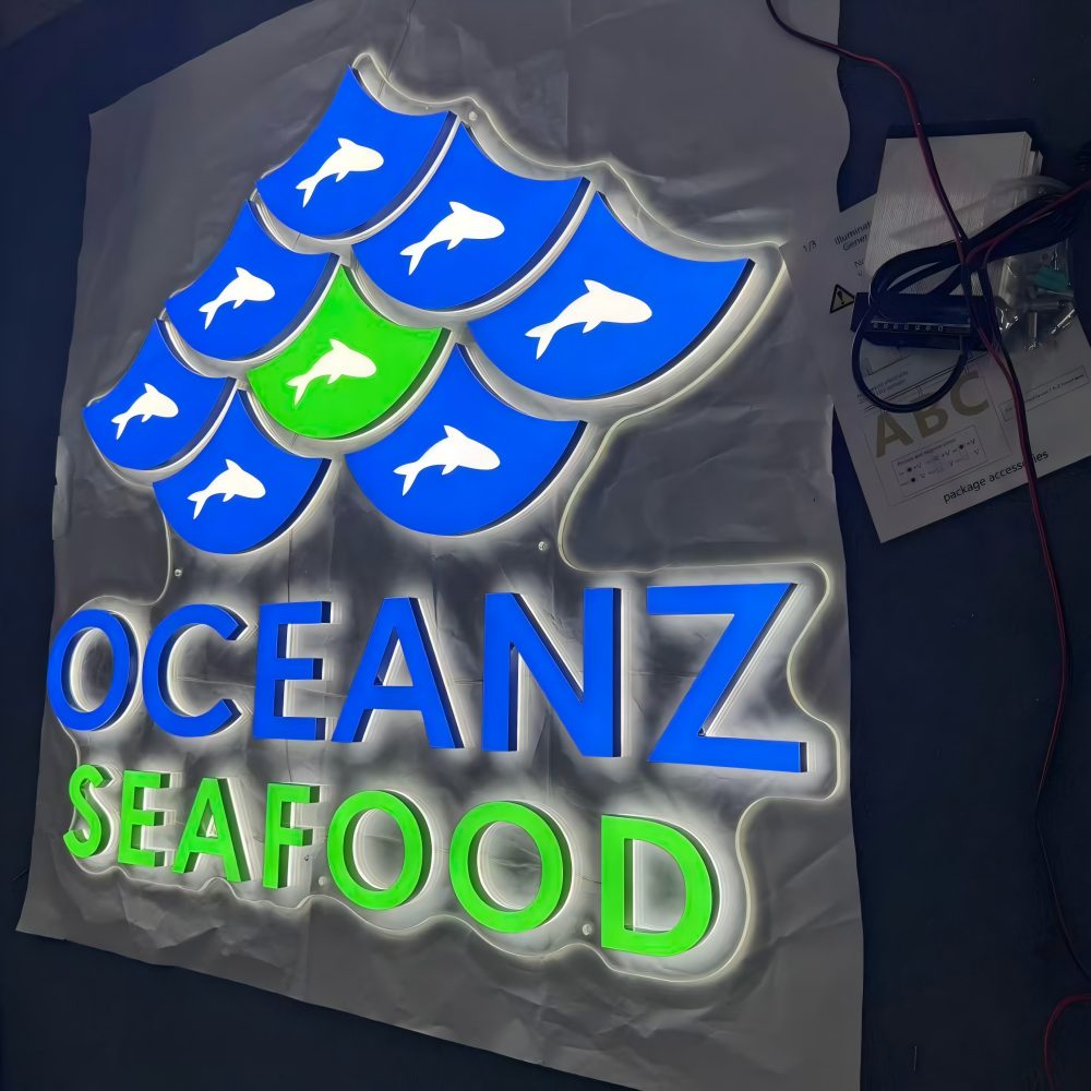 Customized 3D LED-Lighted Chan - Lighting Decor Company recension och pris