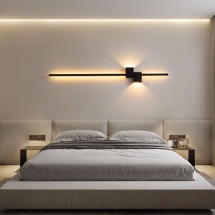 Modern Black Long Strip Wall L - Foyer Lighting Wall Decor recension och pris