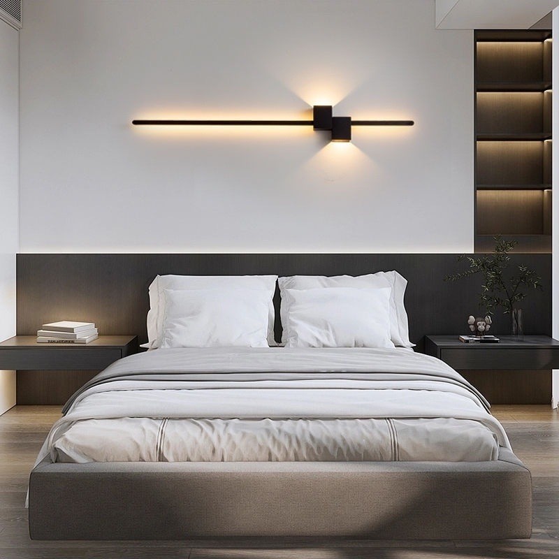 Modern Black Long Strip Wall L - Foyer Lighting Wall Decor recension och pris